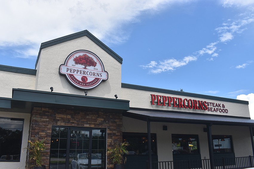 Peppercorns Steak and Seafood offers appetizers, salads, burgers and sandwiches, desserts, steaks, fresh fish and more. It opened on July 28.